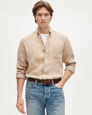 J.Crew Slim Untucked Baird Mcnutt Irish Linen Shirt - Natural