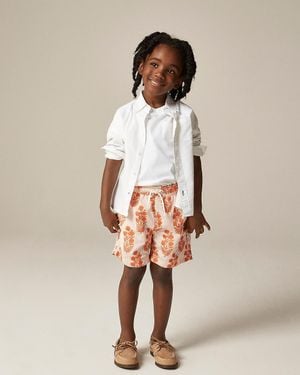 J.Crew Sz Blockprints X Crewcuts Swim Trunk - Natural