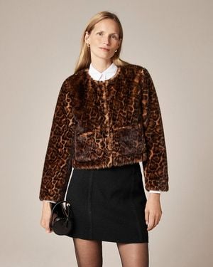 J.Crew Faux-Fur Lady Jacket - Brown