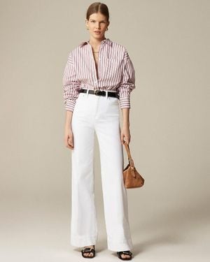 J.Crew High-Rise Denim Trouser Jean - Natural