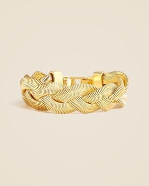 J.Crew Braided Snake Chain Bracelet - Metallic