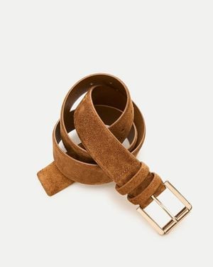 J.Crew Suede Roller-Buckle Belt - Brown