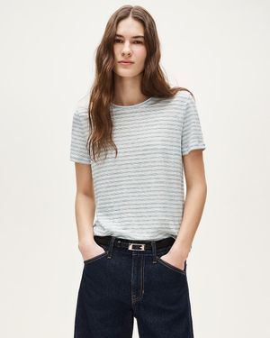 J.Crew New Relaxed Linen T-Shirt - Blue