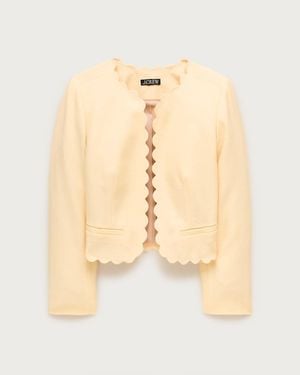 J.Crew Louisa Lady Jacket With Scalloped Trim - Natural