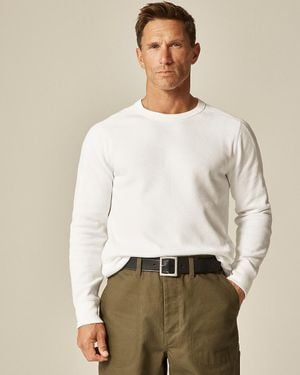 J.Crew Wallace & Barnes Honeycomb Thermal Crewneck - Natural