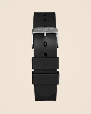 J.Crew Marathon Watch Company 22Mm Two-Piece Rubber Dive Watch Strap - Black
