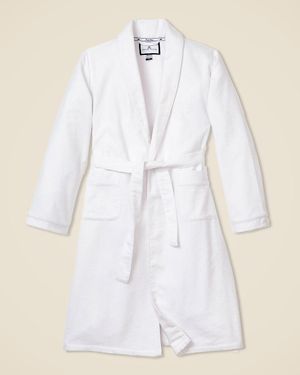 J.Crew Petite Plume Flannel Robe - White