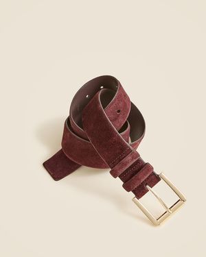 J.Crew Suede Roller-Buckle Belt - Brown