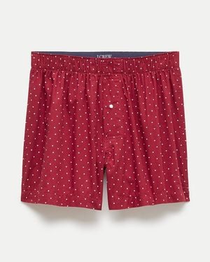 J.Crew Printed Boxers - Red