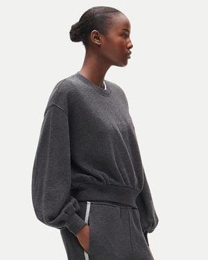 J.Crew Heritage Terry Blouson-Sleeve Sweatshirt - Gray