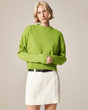 J.Crew Perfect Cashmere Crewneck Sweater - Green