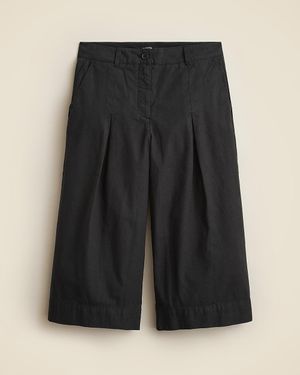 J.Crew Cotton-Blend Culotte - Black