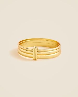 J.Crew Layered Metallic Cuff Bracelets Set-Of-Three - Natural
