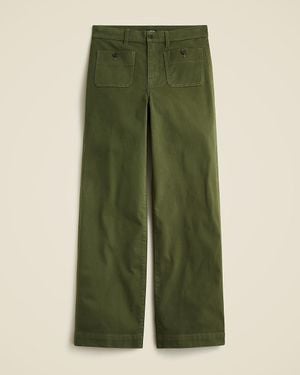 J.Crew Tall Sailor Slim Wide-Leg Chino Pant - Red