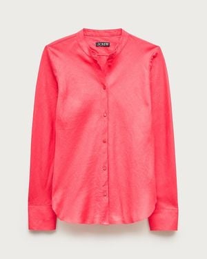 J.Crew Bias-Cut Linen Shirt - Pink