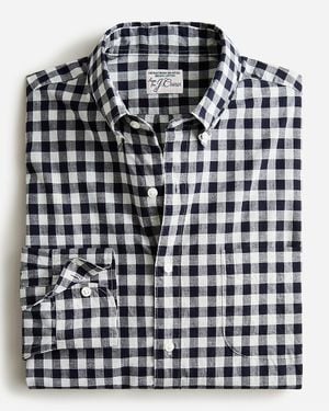 J.Crew Secret Wash Cotton Poplin Shirt In Patchwork - Black