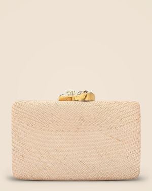 J.Crew Jen Straw Clutch - Natural