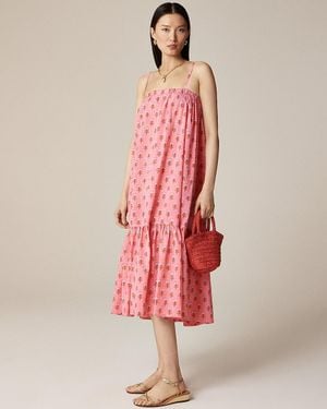 J.Crew Sz Blockprints X Tiered Dress - Pink