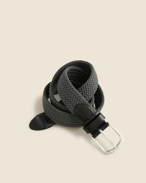J.Crew Woven Elastic Belt With Round Buckle - Black