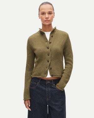 J.Crew Rollneck Reversible Cardigan - Green