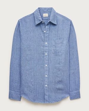 J.Crew Linen Point-Collar Shirt - Blue