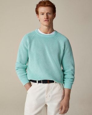 J.Crew Washed Ribbed Cotton Sweater - Blue