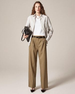 J.Crew Petite Essential Wide-Leg Pant - Natural