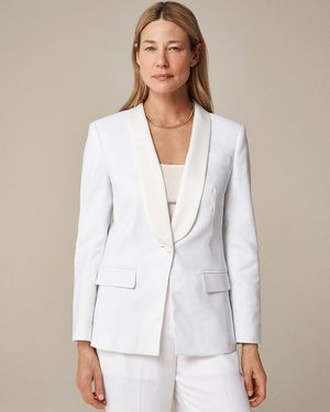 J.Crew Collection Alexandra Shawl-Collar Blazer - White