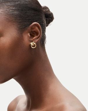 J.Crew Sculptural Knot Stud Earrings - Brown