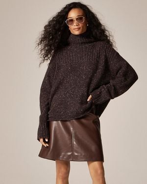 J.Crew Ribbed Turtleneck Sweater - Brown