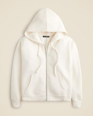 J.Crew New Heritage Fleece Zip-Up Hoodie - Natural