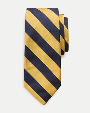 J.Crew English Silk Striped Tie - Blue