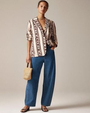 J.Crew Sz Blockprints X Blazer - Blue