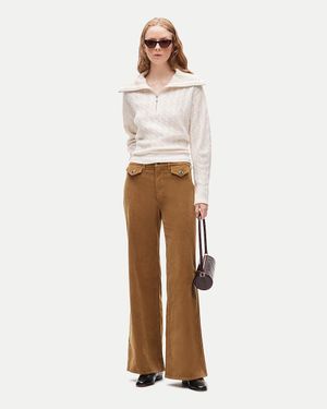 J.Crew Petite Wide-Leg Trouser - White