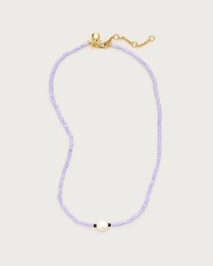 J.Crew Beaded Freshwater Pearl Necklace - White