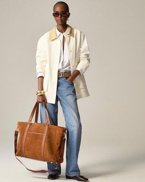 J.Crew Unstructured Large Berkeley Tote in Brown | Lyst