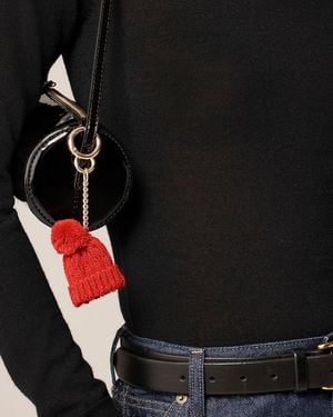 J.Crew Pom-Pom Beanie Bag Charm - Black