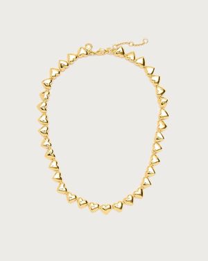 J.Crew Metallic Beaded Heart Necklace