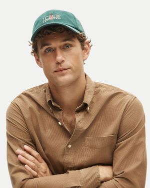 J.Crew Cotton Canvas Outfitters Logo Baseball Cap - Brown