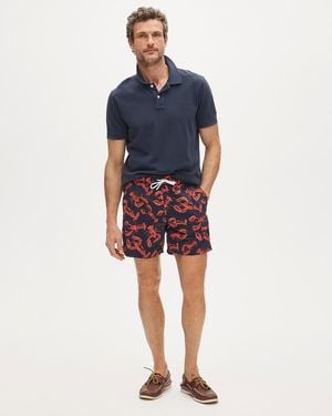 J.Crew "6" Soft-Lined Stretch Swim Trunk" - Red