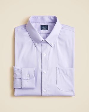 J.Crew Slim Bowery Performance Stretch Oxford Shirt With Button-Down Collar - Blue