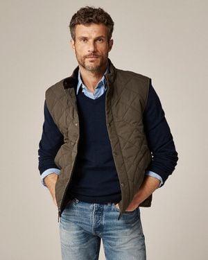 J.Crew Sussex Quilted Vest With Primaloft - Green