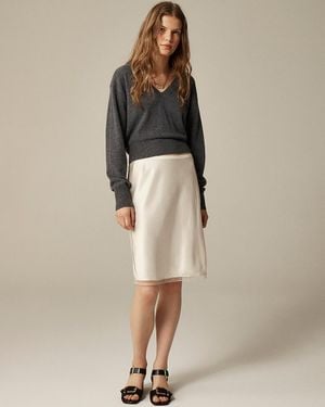 J.Crew Gwen Knee-Length Slip Skirt - Natural