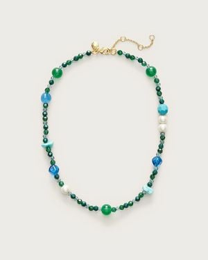 J.Crew Multicolored Beaded Necklace - Green