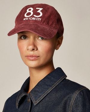 J.Crew Embroidered Corduroy Baseball Cap - Blue