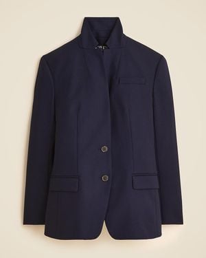 J.Crew Standing Collar Blazer - Blue