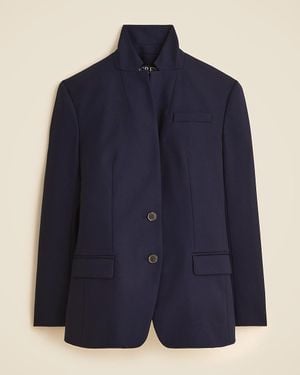 J.Crew Standing Collar Blazer - Blue
