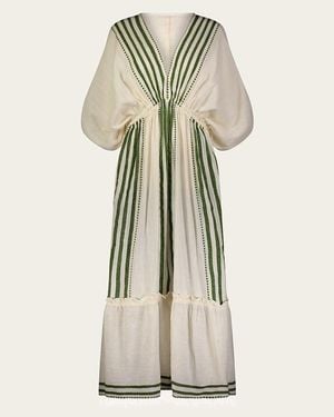 J.Crew Lemlem Eshe Plunge-Neck Dress - Green