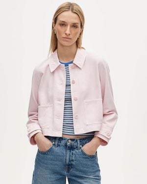 J.Crew Cropped Barn Jacket - White