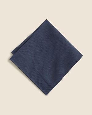 J.Crew Baird Mcnutt Irish Cotton-Linen Blend Pocket Square - Blue